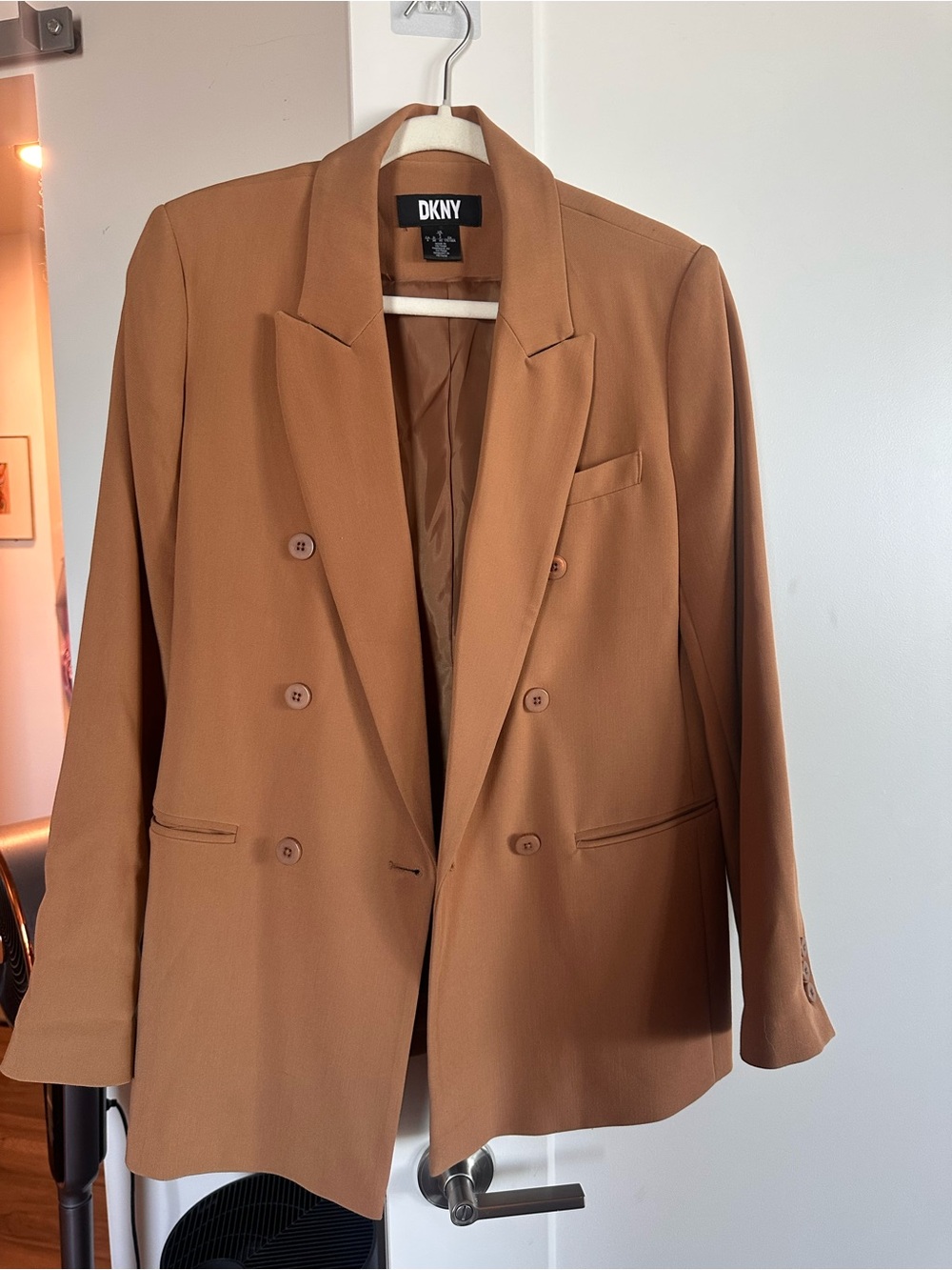 DKNY Double-Breasted Tan Blazer